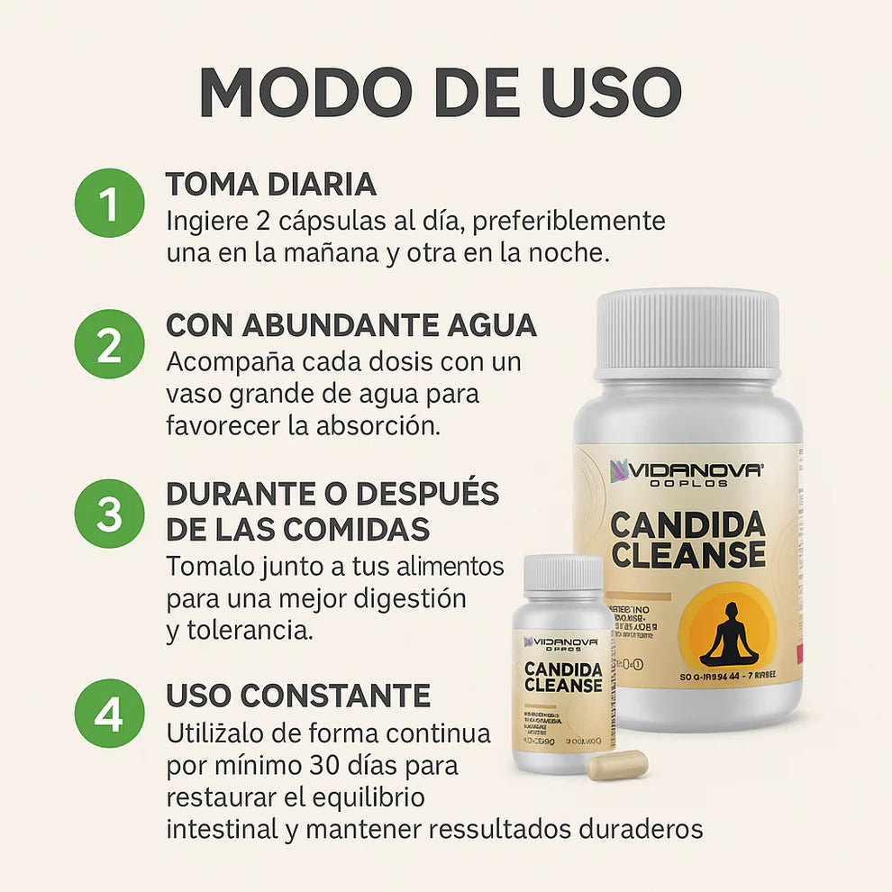 CANDIDA CLEANSE (Detox Natural para Eliminar Hongos, Hinchazón y Fatiga)