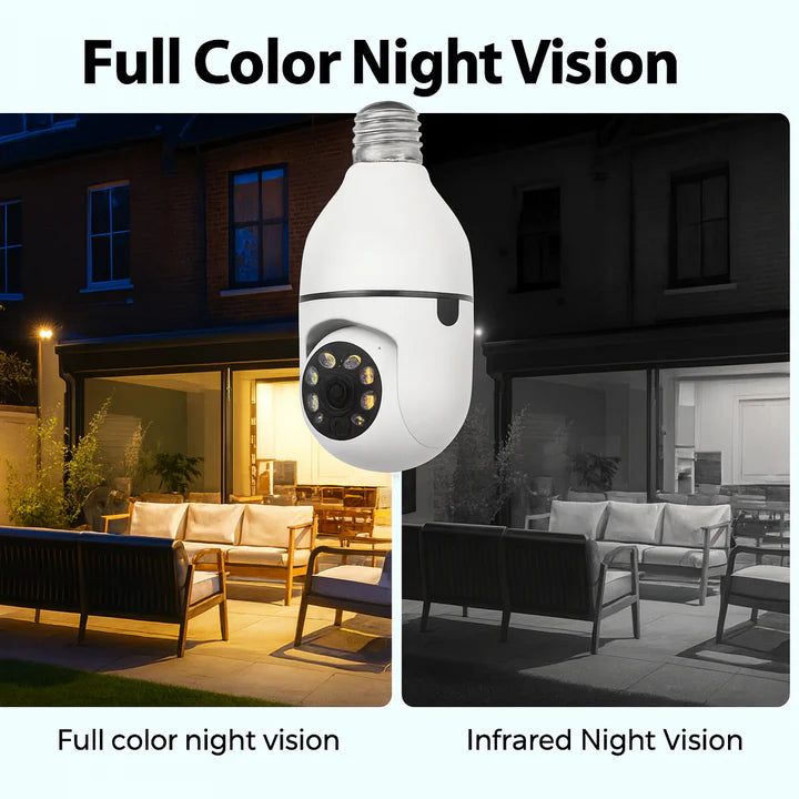 FOCO CAMARA DE SEGURIDAD 360° FULL HD VISION NOCTURNA (Black Friday)