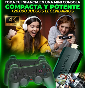 Game Stick 4K™ | +20.000 Juegos Retro + 2 Joysticks 🎮 [OFERTA NAVIDAD]