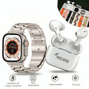Combo: Serie 9 Ultra + Auriculares Air Pro 3 (7 Pulseras + Estuche) ✅