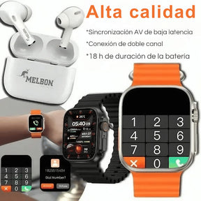 Combo: Serie 9 Ultra + Auriculares Air Pro 3 (7 Pulseras + Estuche) ✅